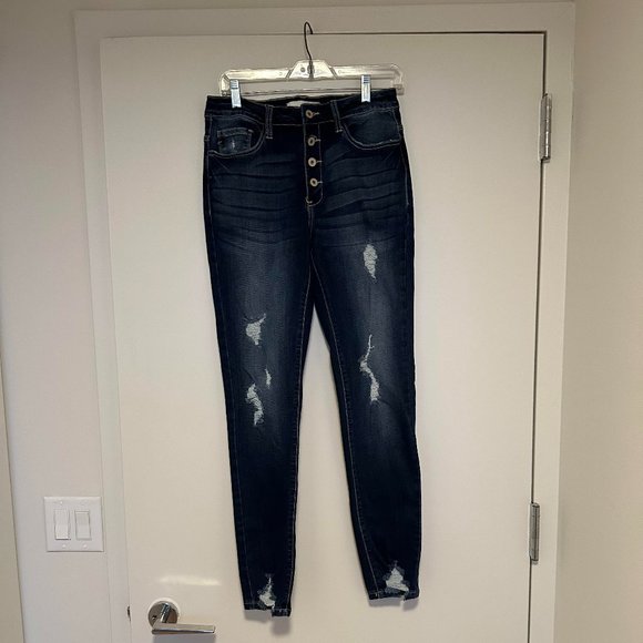 KanCan Denim - KanChan High Waisted Dark Wash Jeans (Size 28)